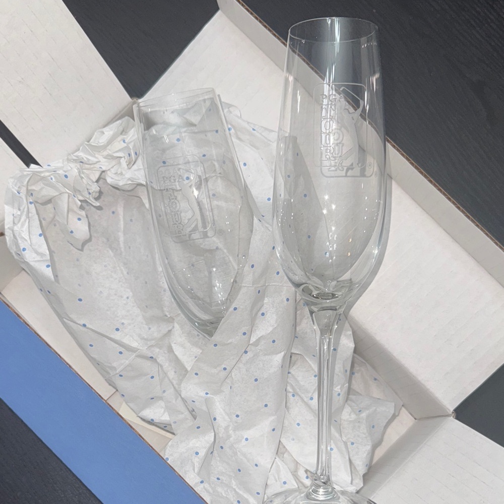 PGA Tour Etched Glass Flutes